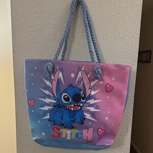 Stitch Blue and Pink Tote Bag